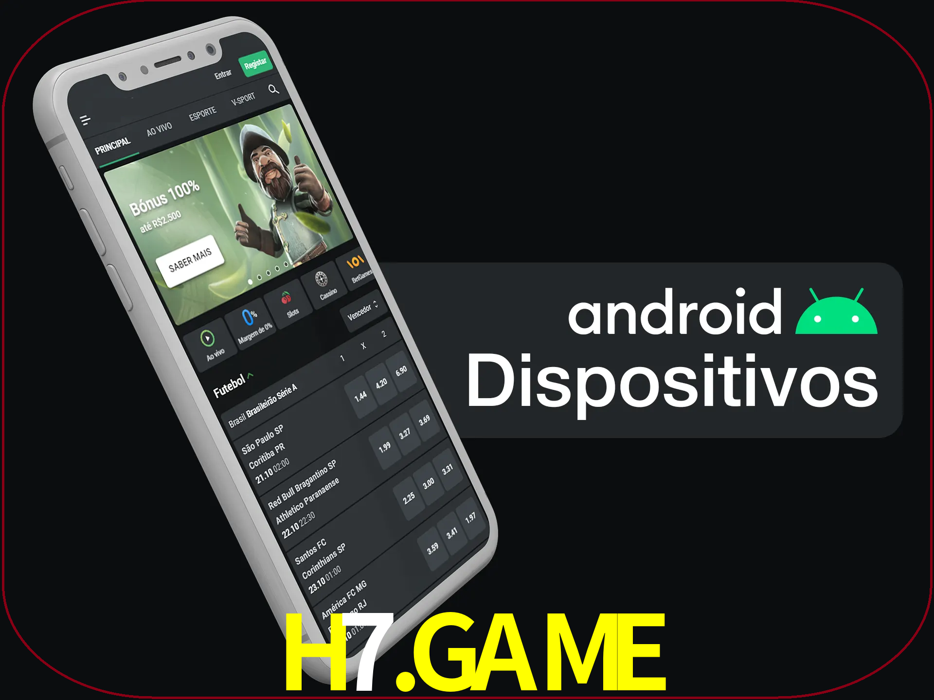 O aplicativo suporta a maioria de todos os dispositivos Android.