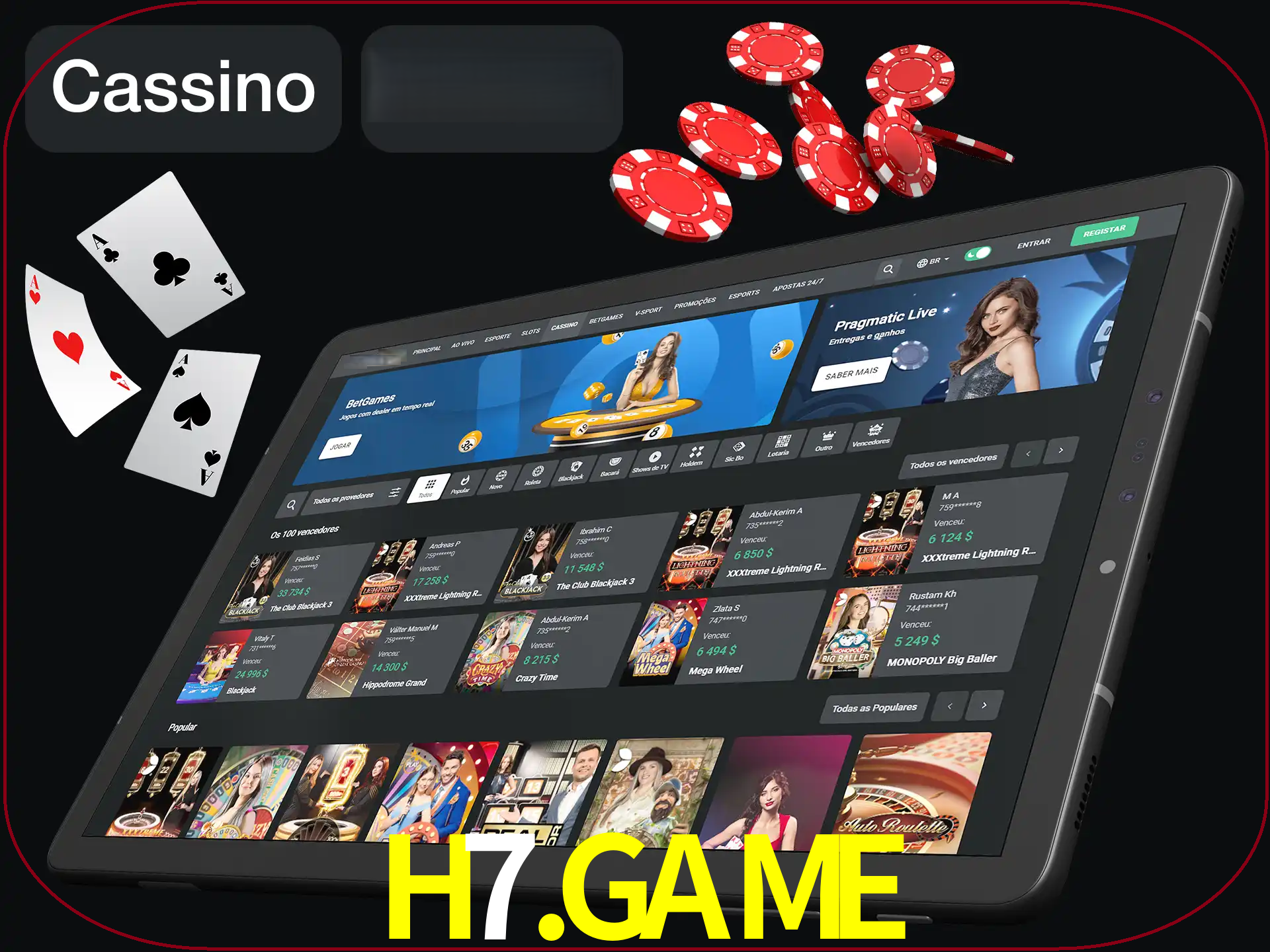 Jogue vários jogos de cassino em nosso cassino.